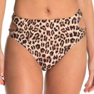 VYB Size Large Keyhole Leopard Print Bikini Bottoms